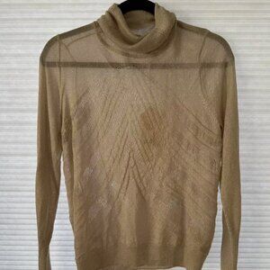 Anthropologie Angel of the North Oatmeal Turtleneck Garland Knit Sweater…